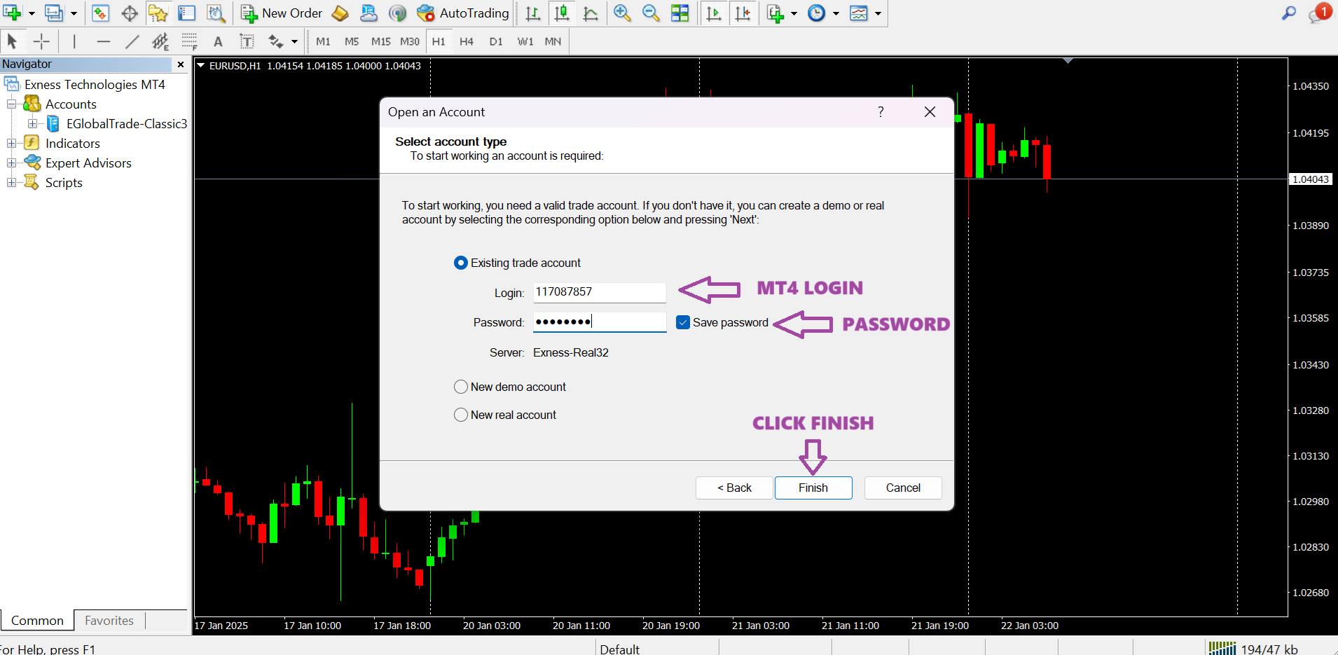 How to Type and Login Mt4 Id and Password in Desktop / Laptop